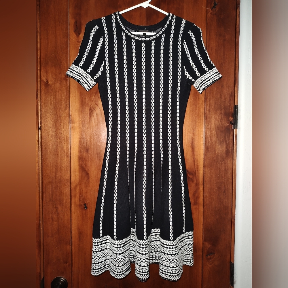 Black and White Alexia Admor Knit Dress